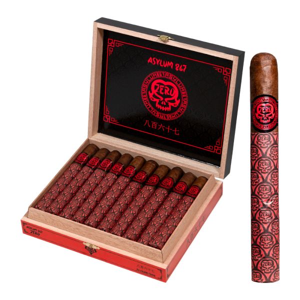 Asylum 867 Zero Toro – Full-Bodied Red & Black Patterned Cigar