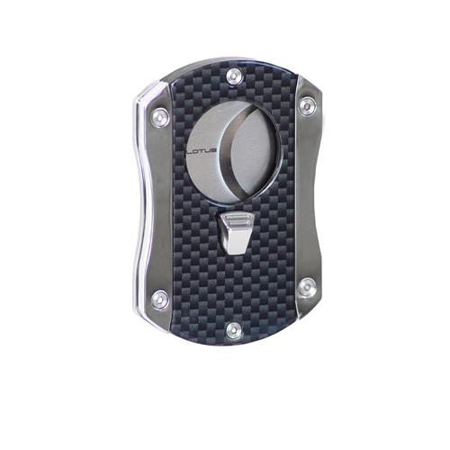 LOTUS CUTTER DECEPTION 62 RG CIGAR CUTTER - Chrome Carbon Fiber & Chrome