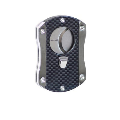 LOTUS CUTTER DECEPTION 62 RG CIGAR CUTTER - Chrome Carbon Fiber & Chrome