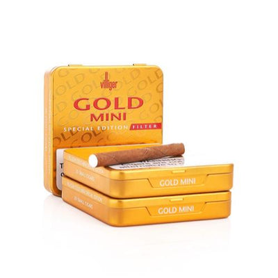 Villiger Mini Colorline Cigars - Gold Filtered - 3 3/16 X 21