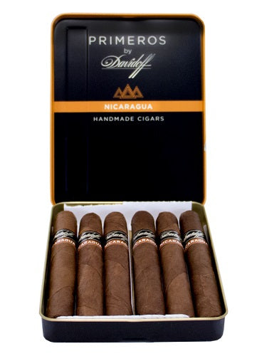 DAVIDOFF PRIMEROS NICARAGUA CIGARS - Tin/6, Habano