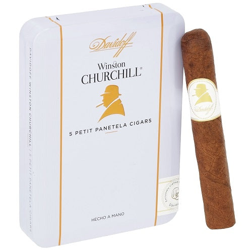 DAVIDOFF WINSTON CHURCHILL SMALL CIGARS - Petit Panetela - 4x38, Tin/5