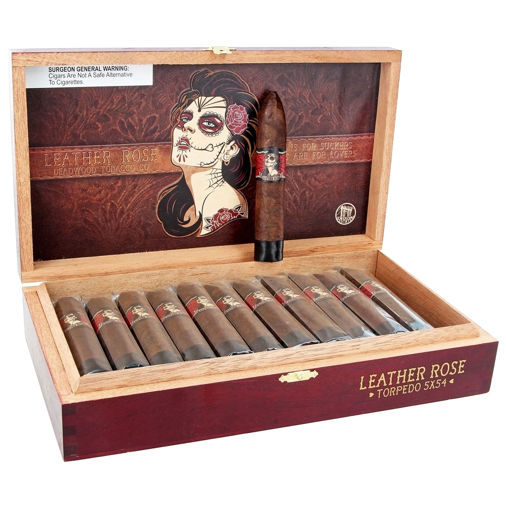 Deadwood Leather Rose Torpedo 5 × 54 - cigar13