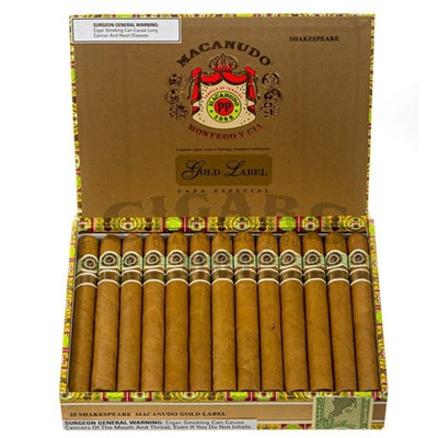 Macanudo Gold Label Cigars - Shakespeare - 6 1/2 X 45