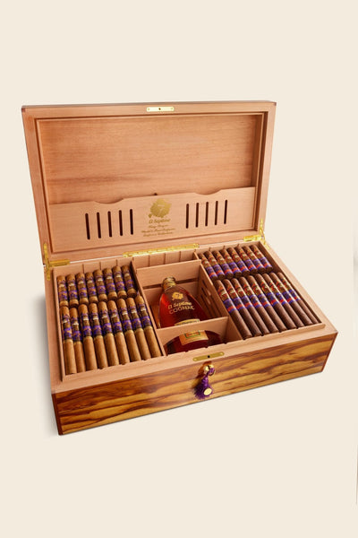 El Septimo Large King Sargon Limited Edition Filled Humidor (White Ebony)