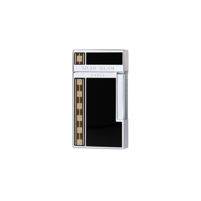 ELIE BLEU J-14 DIAMOND JET FLAME CIGAR LIGHTER - Alba Black Marquetry