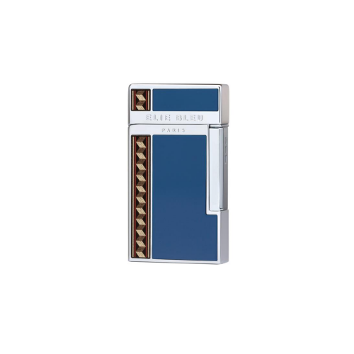 ELIE BLEU J-14 DIAMOND JET FLAME CIGAR LIGHTER - Alba Blue Marquetry