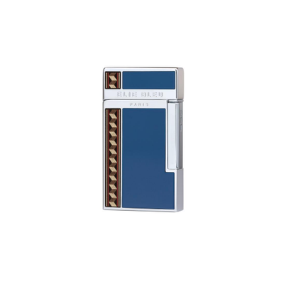 ELIE BLEU J-14 DIAMOND JET FLAME CIGAR LIGHTER - Alba Blue Marquetry