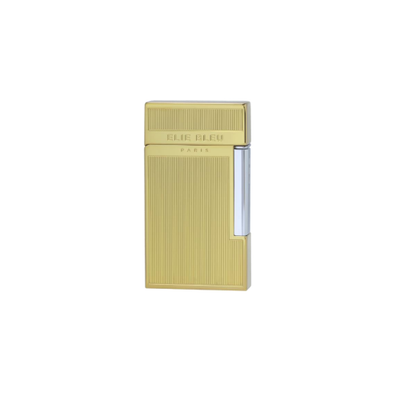 ELIE BLEU J-14 DIAMOND JET FLAME CIGAR LIGHTER - Gold Pinstripe