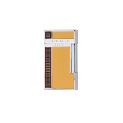 ELIE BLEU J-14 DIAMOND JET FLAME CIGAR LIGHTER - Alba Yellow Marquetry