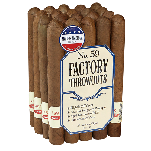 FACTORY THROWOUTS CIGARS - No. 59 - 6.25x45 - Bundle/20, Sweet