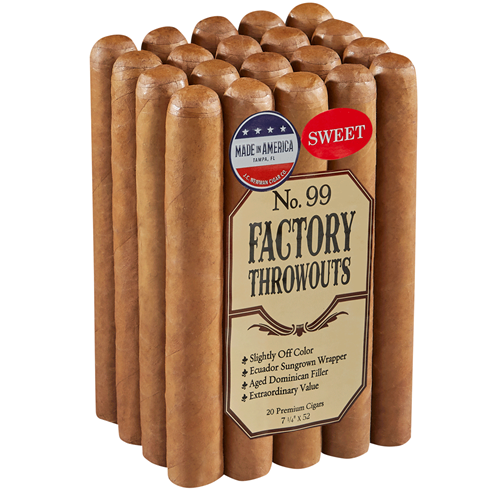 FACTORY THROWOUTS CIGARS - No. 99 - 7.25x52 - Bundle/20, Sweet