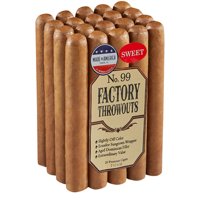 FACTORY THROWOUTS CIGARS - No. 99 - 7.25x52 - Bundle/20, Sweet