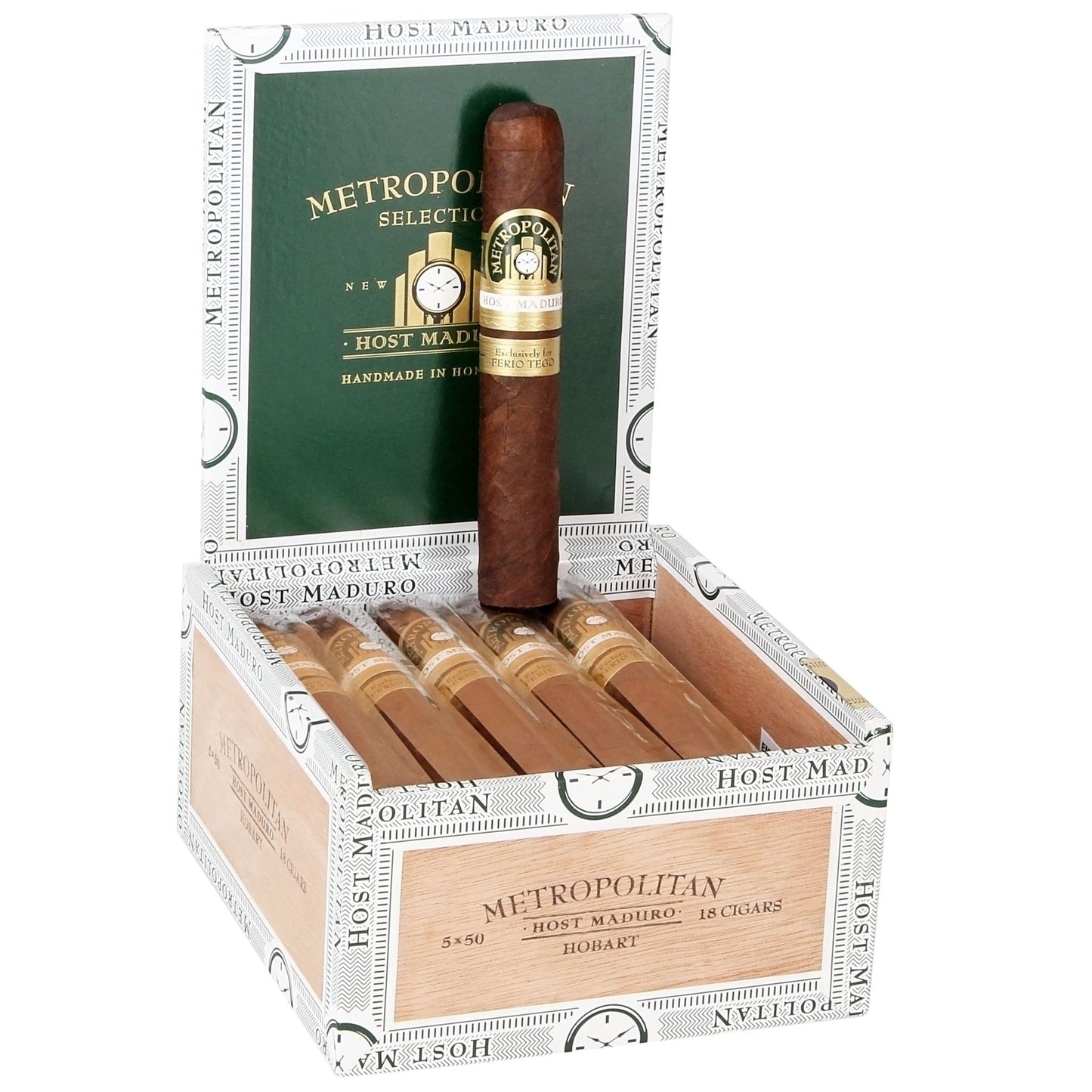 Ferio Tego Metropolitan Host Maduro Hobart 5" x 50 - cigar13