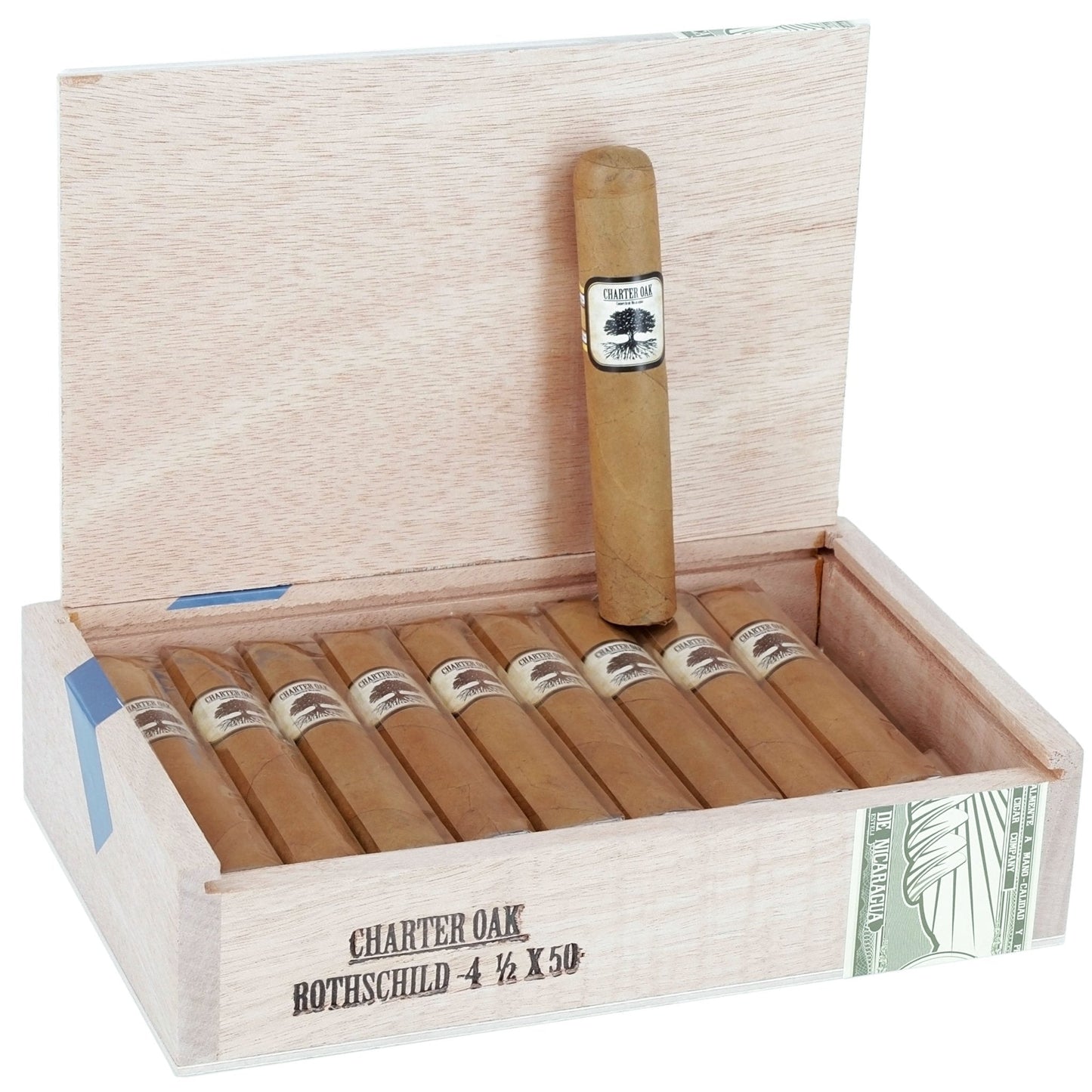 Foundation Charter Oak Connecticut Rothschild 4 1/4" x 50 - cigar13