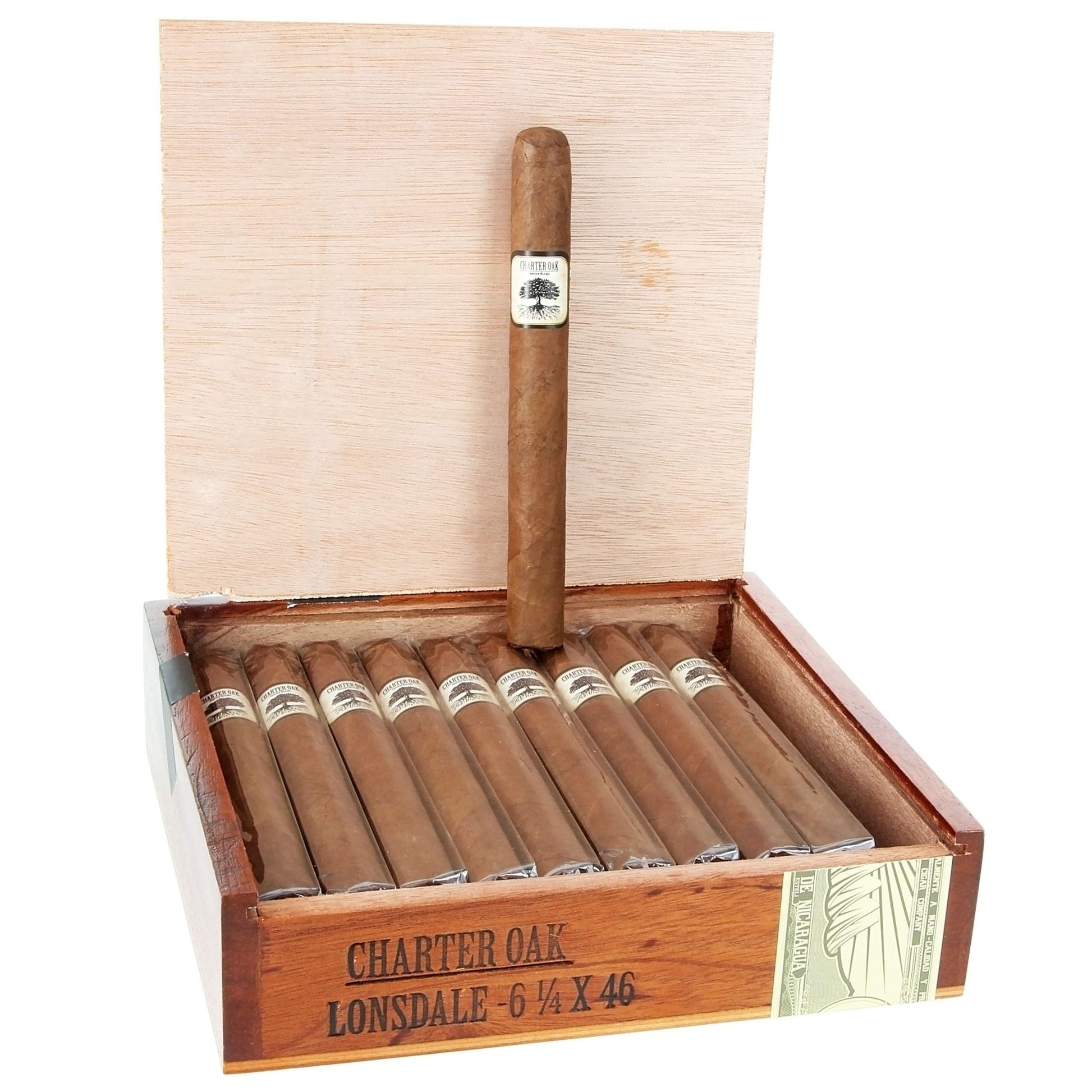 Foundation Charter Oak Habano Lonsdale 6 1/4" x 46 - cigar13