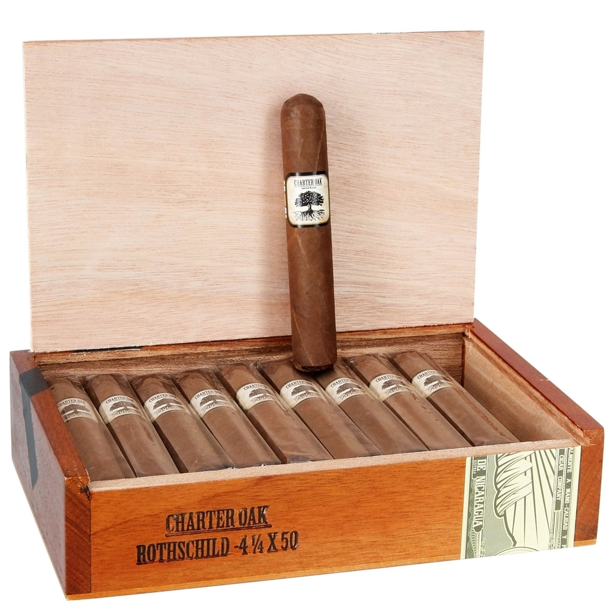 Foundation Charter Oak Habano Rothschild 4 1/4" x 50 - cigar13
