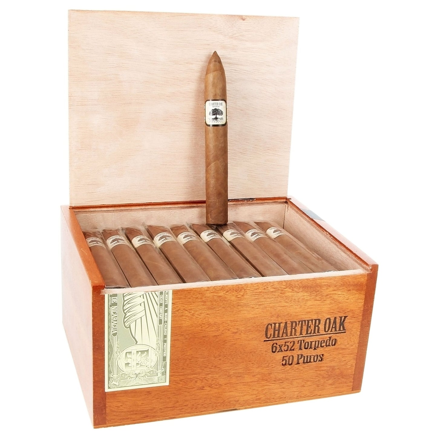 Foundation Charter Oak Habano Torpedo 6" x 52 - cigar13