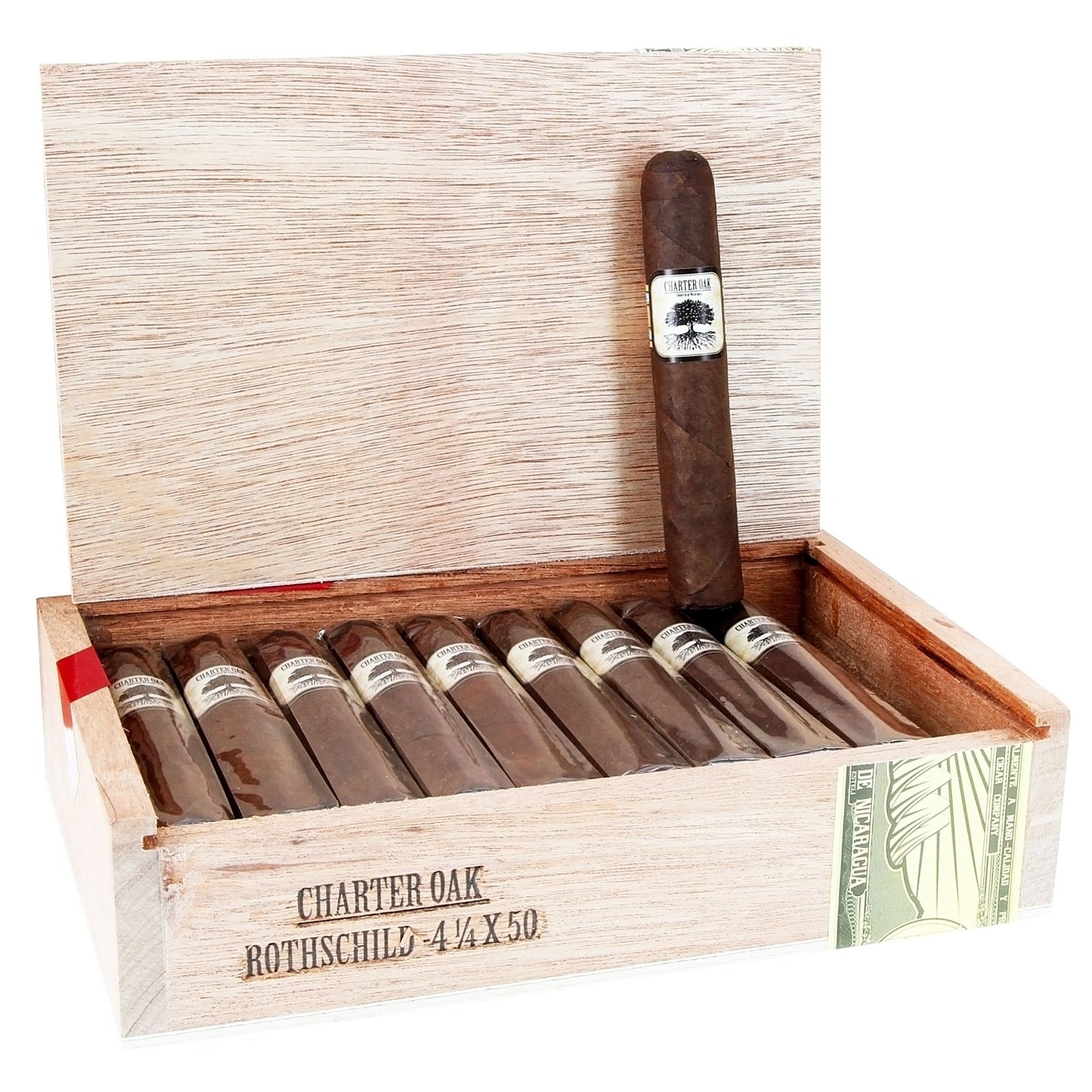 Foundation Charter Oak Maduro Rothschild 4 1/4" x 50 - cigar13