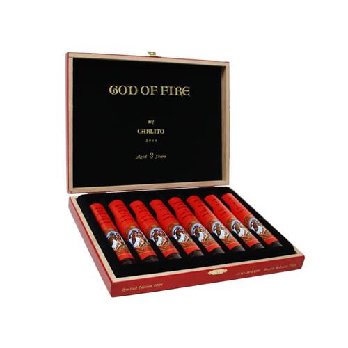 God of Fire by Carlito Cigars - Double Robusto Tubo - 52x5.75 - cigar13