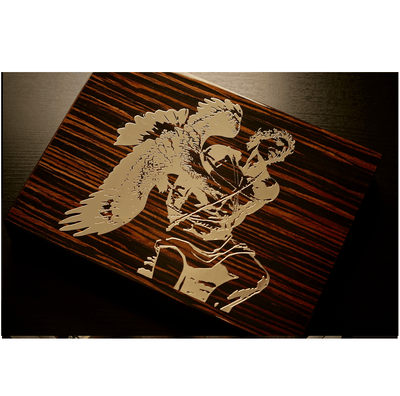 God of Fire Kkp Special Reserve Toro Extra 54 Cigars - Macassar Ebony Travel Humidor