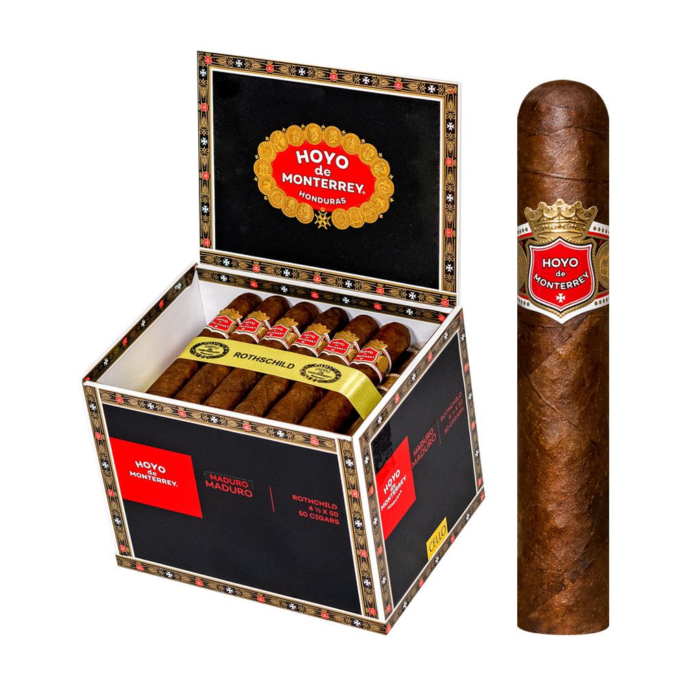 Hoyo De Monterrey Maduro Cigars - Rothschilds Cello Mm - 4 1/2 X 50 - cigar13