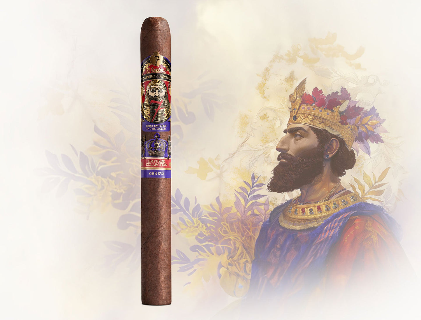 El Septimo Small King Sargon Limited Edition Filled Humidor (Olive Wood)