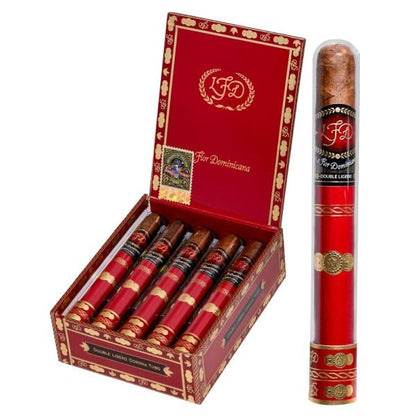 La Flor Dominicana Double Ligero Crystal Tubo (Corona) (5.63" x 44)