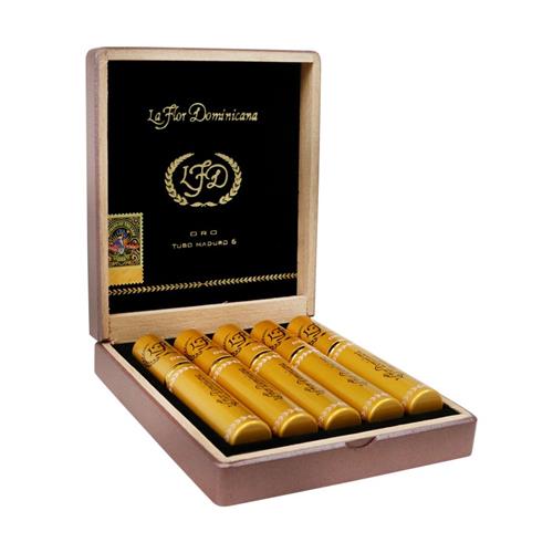 La Flor Dominicana Oro Tubo Cigars - No.6 - 54x6 - Maduro - cigar13