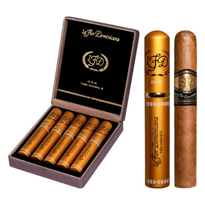 La Flor Dominicana Oro Tubo No 6 Natural (Toro) (6.0" x 54)