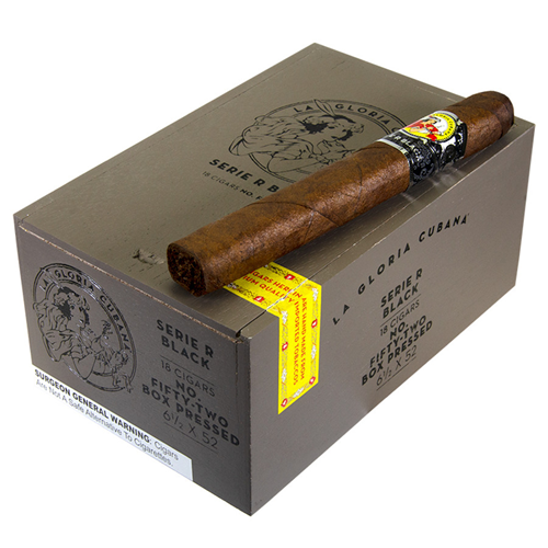 La Gloria Cubana Serie R Black Cigars - No. Fifty-two Bp - 6 1/2 X 52