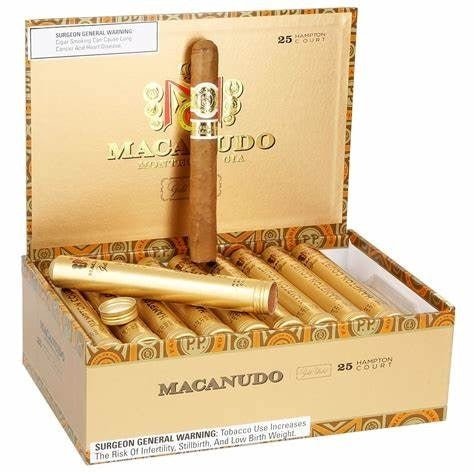 Macanudo Gold Label Cigars - Hampton Court (Tubo) (Aluminum Tube) - 5 1/2 X 42 - cigar13