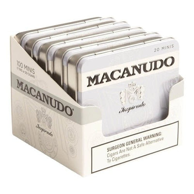 MACANUDO INSPIRADO WHITE CIGARS - Minis - 3 x 20, 5 Tins of 20