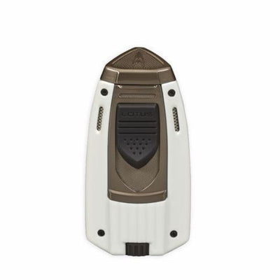 LOTUS LIGHTER MARINER TWIN PINPOINT TORCH FLAME WHITE & GUNMETAL