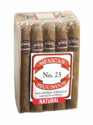 Mexican Segundos Natural Cigars - #25 - 5 1/2 X 48