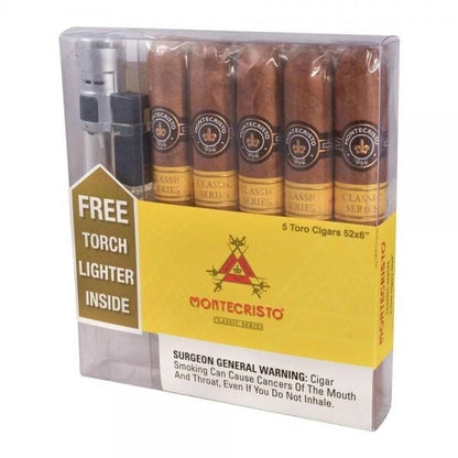 Montecristo Classic Series Toro & Lighter Pack