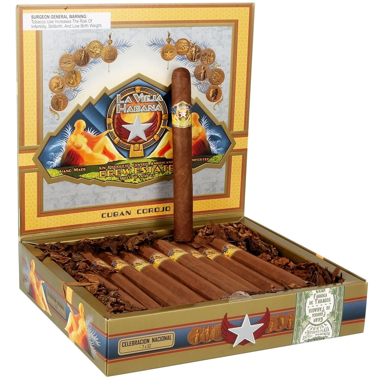 Nub La Vieja Habana Cuban Corojo Celebracion National 7" x 52 - cigar13