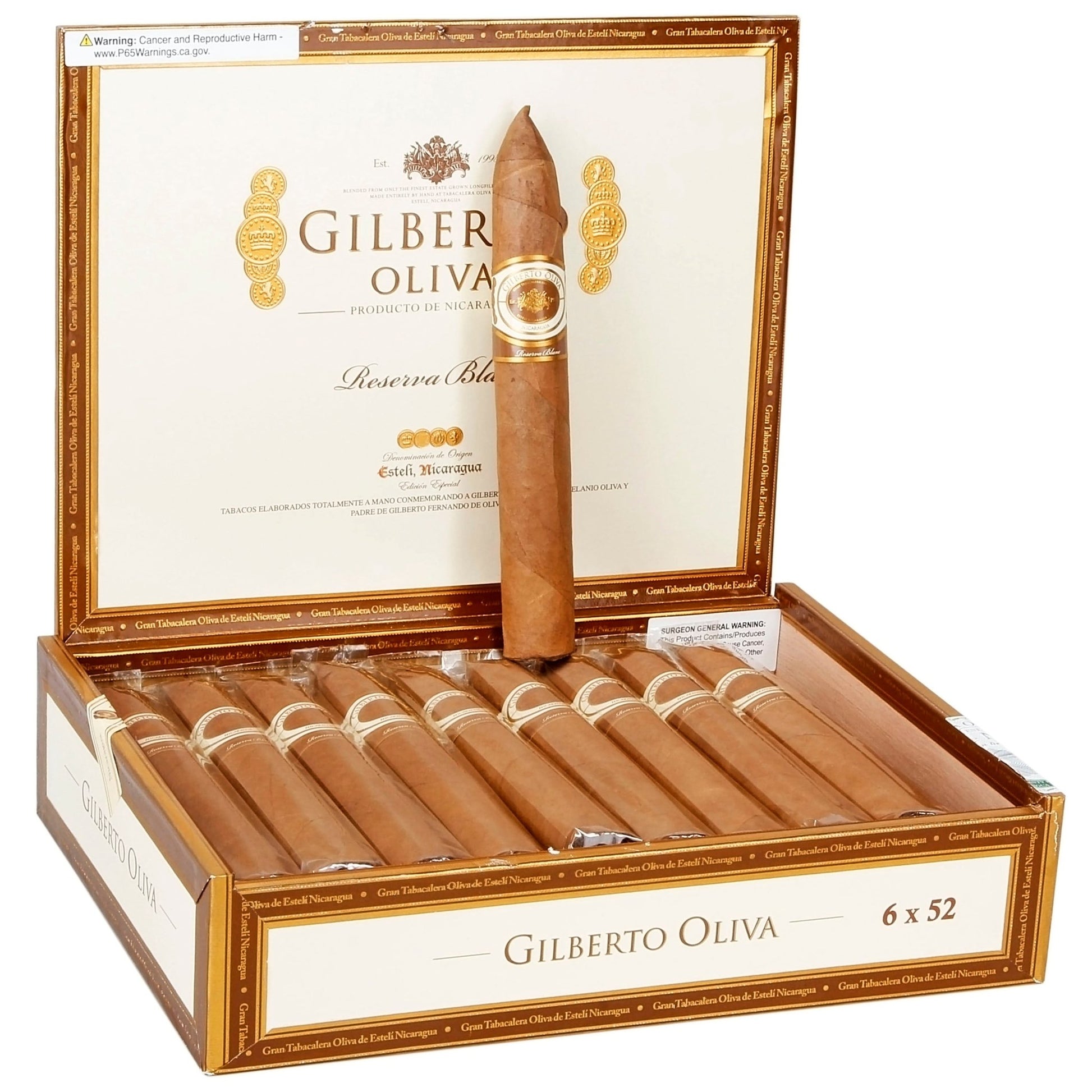 Oliva Gilberto Oliva Reserva Blanc Torpedo 6" x 52 - cigar13