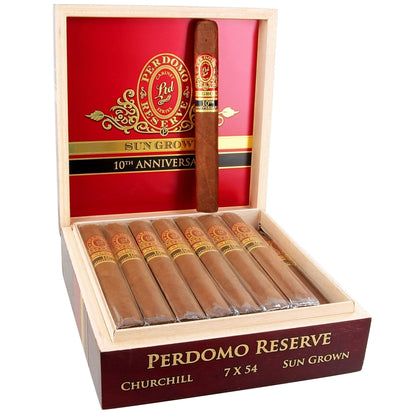 Perdomo 10th Anniversary Sungrown Cigars - Churchill "C" - 7x54 - cigar13
