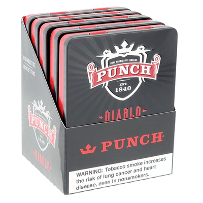 PUNCH DIABLO CIGARS - Diabolitos - 4.19 x 36, 5 Tins of 6