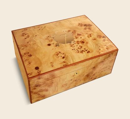 Small King El Septimo Sargon Limited Edition Filled Humidor (Poplar Burl) - cigar13